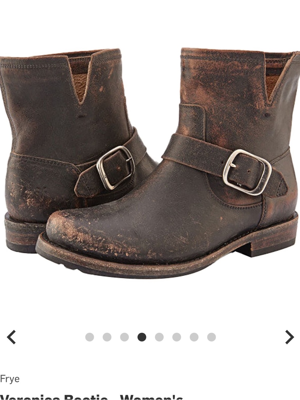 Frye Brown Distressed Leather Ankle Engineer Boots
